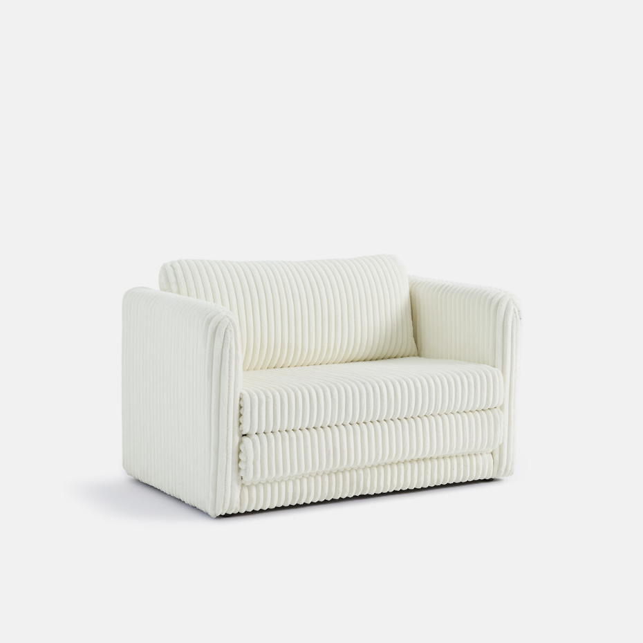 Banquette-lit velours grosses côtes XL, Hazel