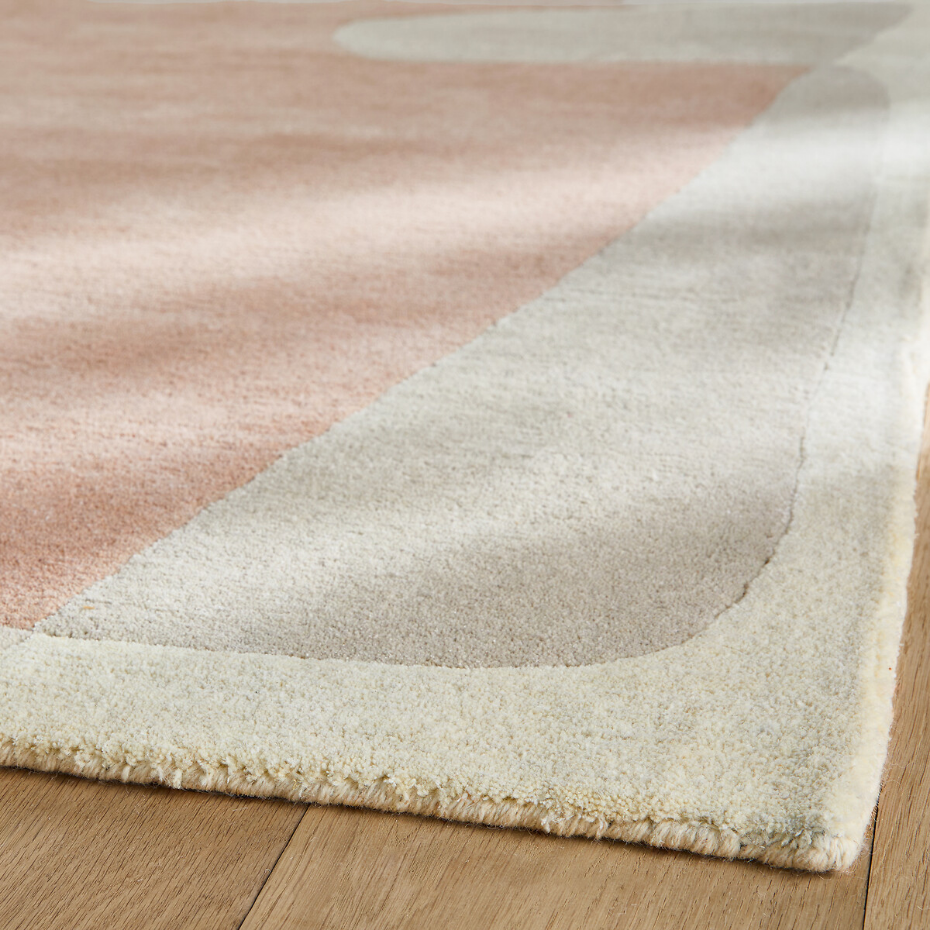 Tapis en lyocell et laine, tufté main, Caldera