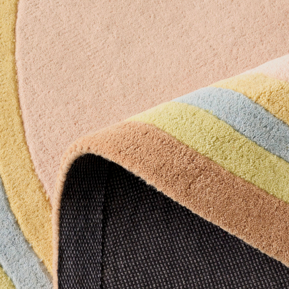 Tapis en laine et coton forme organique
