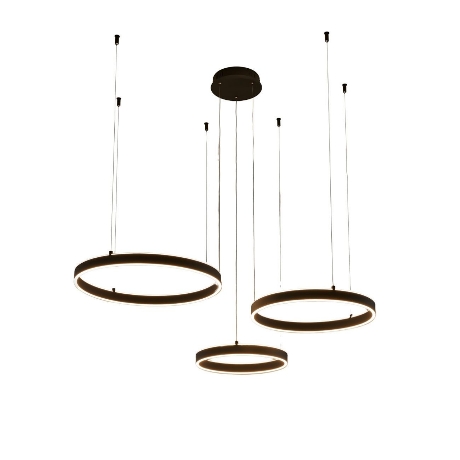 Grand lustre LED à trois anneaux - BLISKO