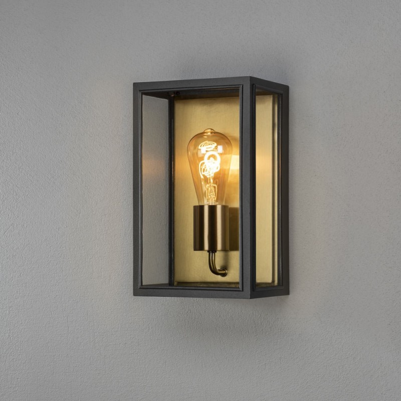 Applique Murale Capri Extérieur Noir Et Laiton