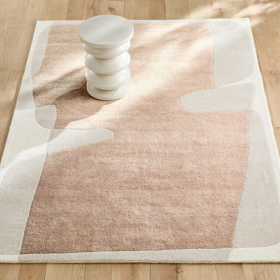 Tapis en lyocell et laine, tufté main, Caldera