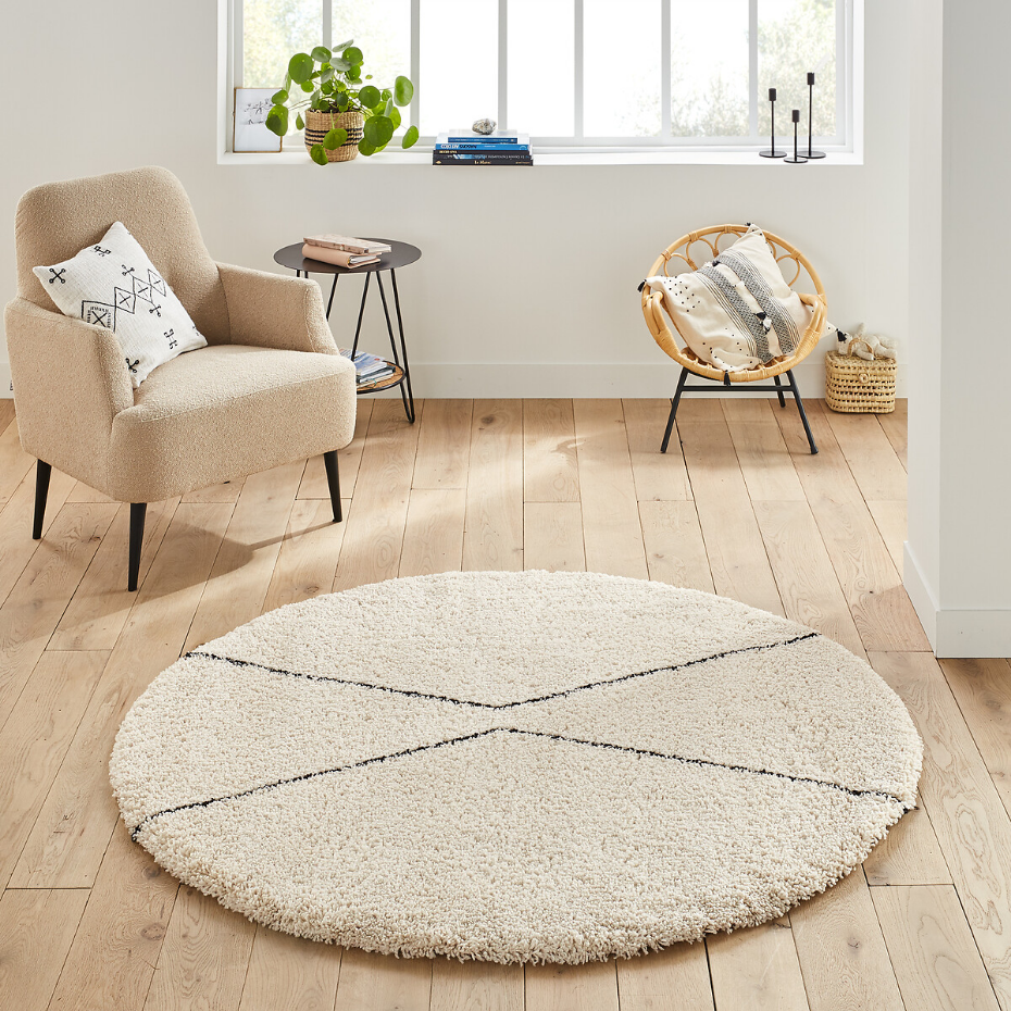 Tapis rond style berbère, Luna
