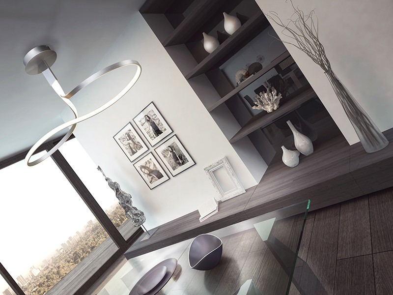 Plafonnier design en métal , NUR