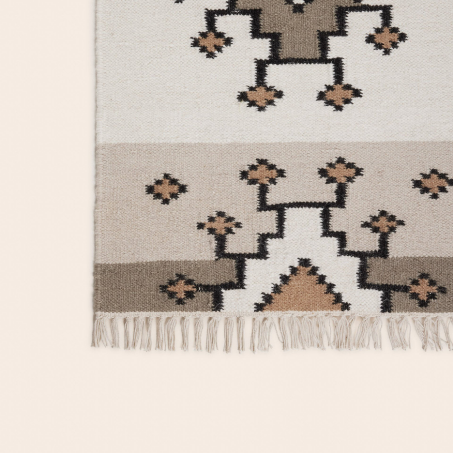 Tapis de sol en Tissé plat 100% laine  BOUEKRI