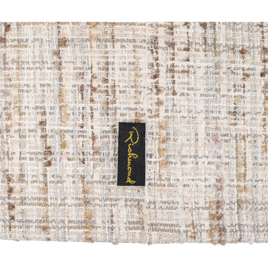 Abat-jour rond en polyester texturé pour grand pied de lampe