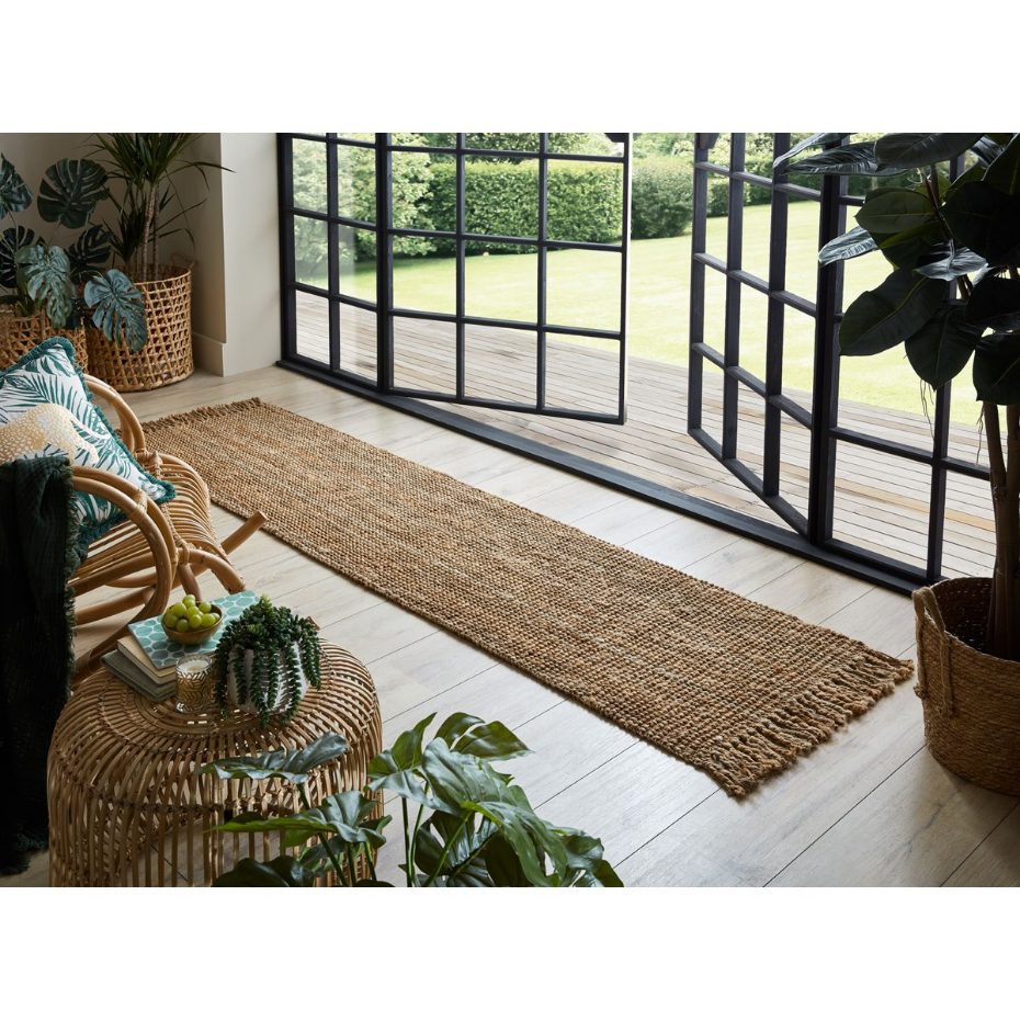 Tapis de couloir moderne en Jute CURLY