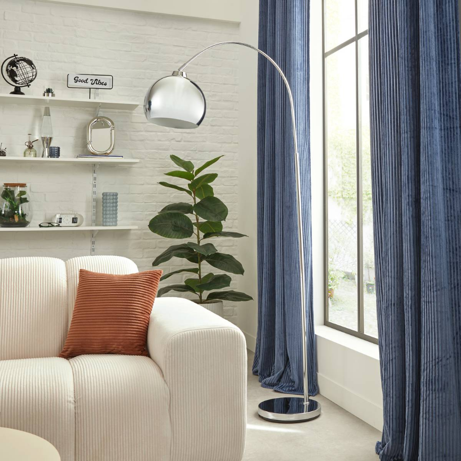 Lampadaire arc acier doré FLORIS