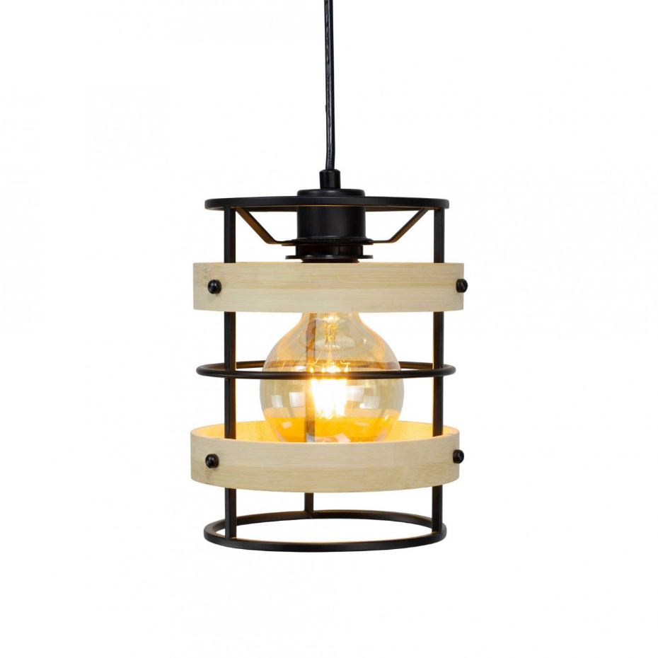 Suspension en bambou et métal Ø18 cm, Artone
