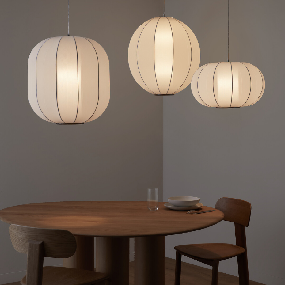 Suspension ronde, lampion en maille, Satchi
