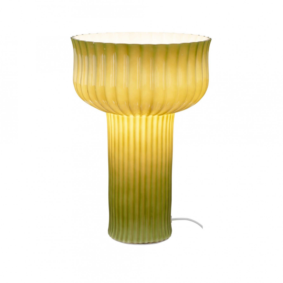 Lampe à poser en verre strié, NEMONE
