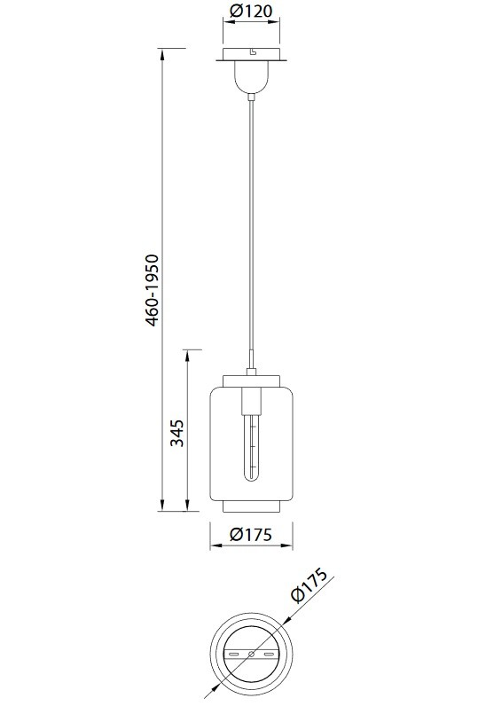 Suspension en verre design, D.17.5 , JARRAS