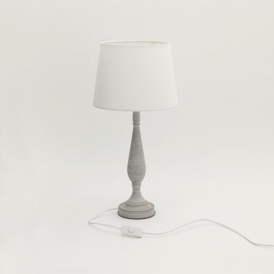 Lampe en métal et lin, DROUMA