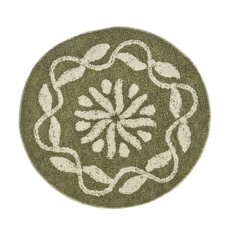 Petit tapis rond coton tufté