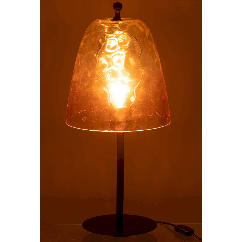 Lampe de table ronde en verre