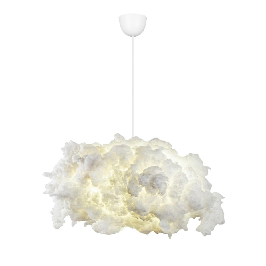 Suspension design blanche effet nuage, pour chambre SILE