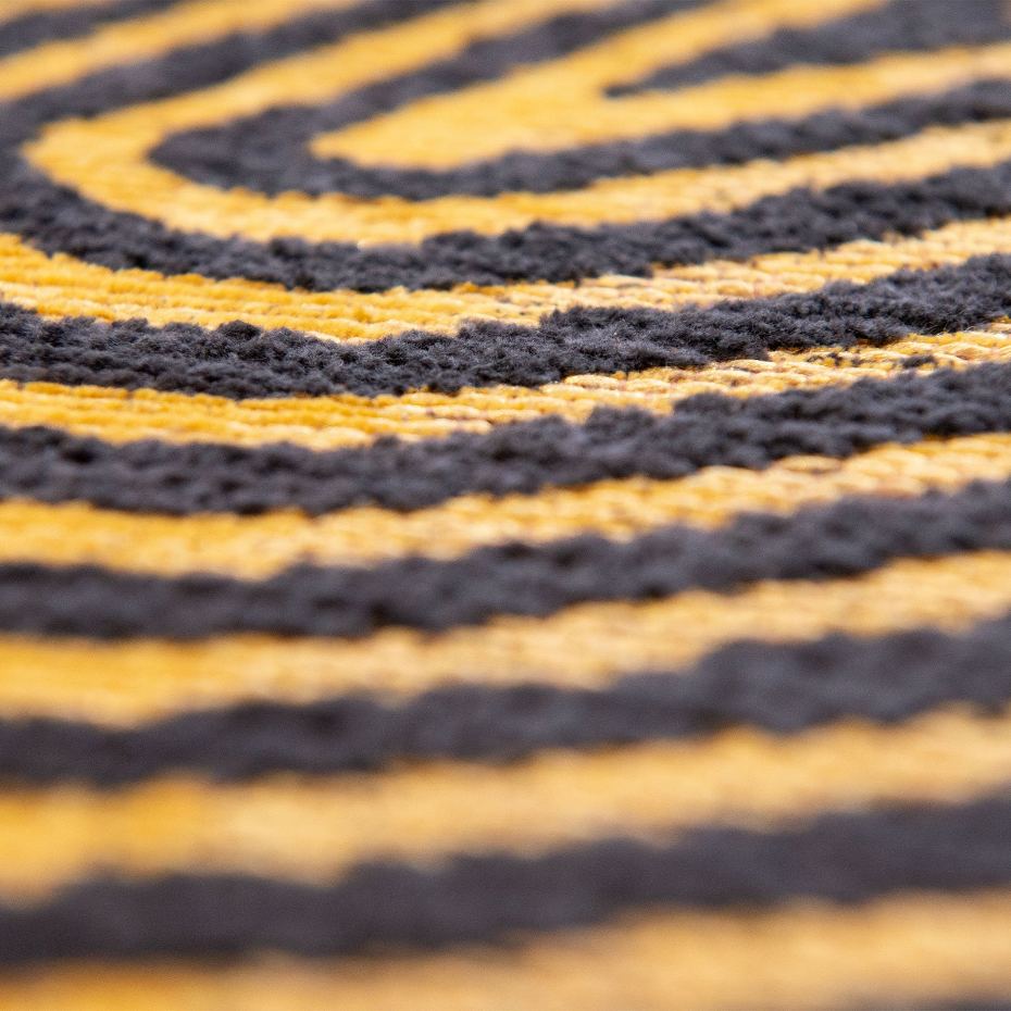 Tapis salon et chambre tissé plat BLACK HORIZON