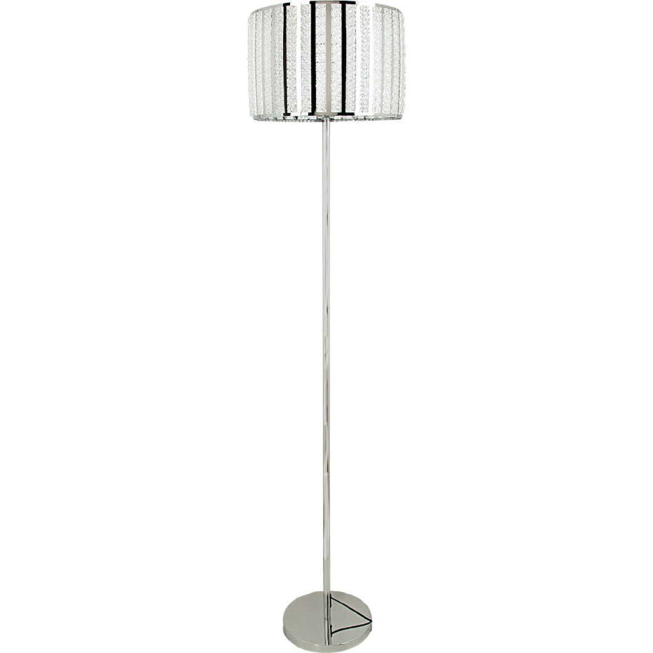 Lampadaire en métal avec abat-jour rond moderne
