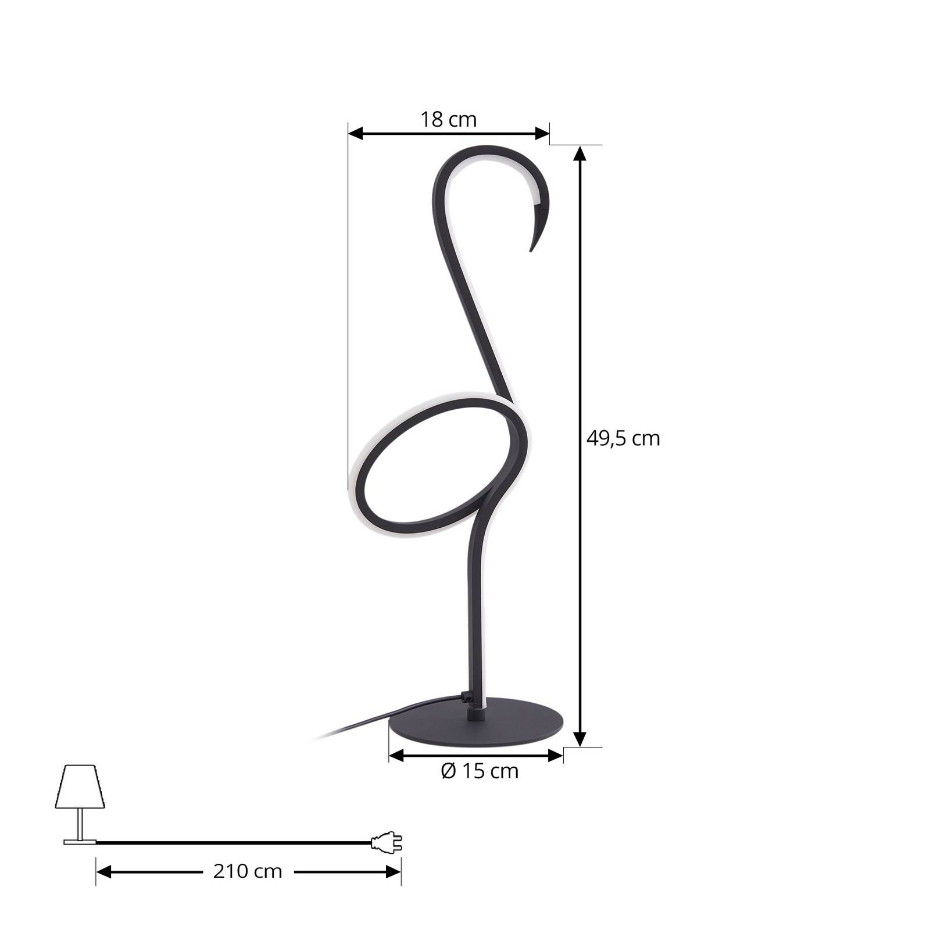 Lampe à poser en métal moderneLED, Pajaro