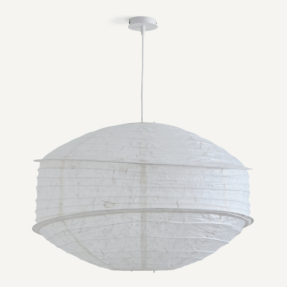 Suspension en papier texturé, diamètre 68 cm, NASSAH