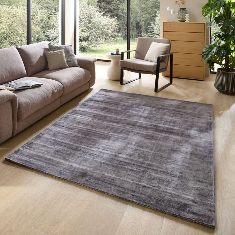 Tapis en viscose brillant tissé main - Star