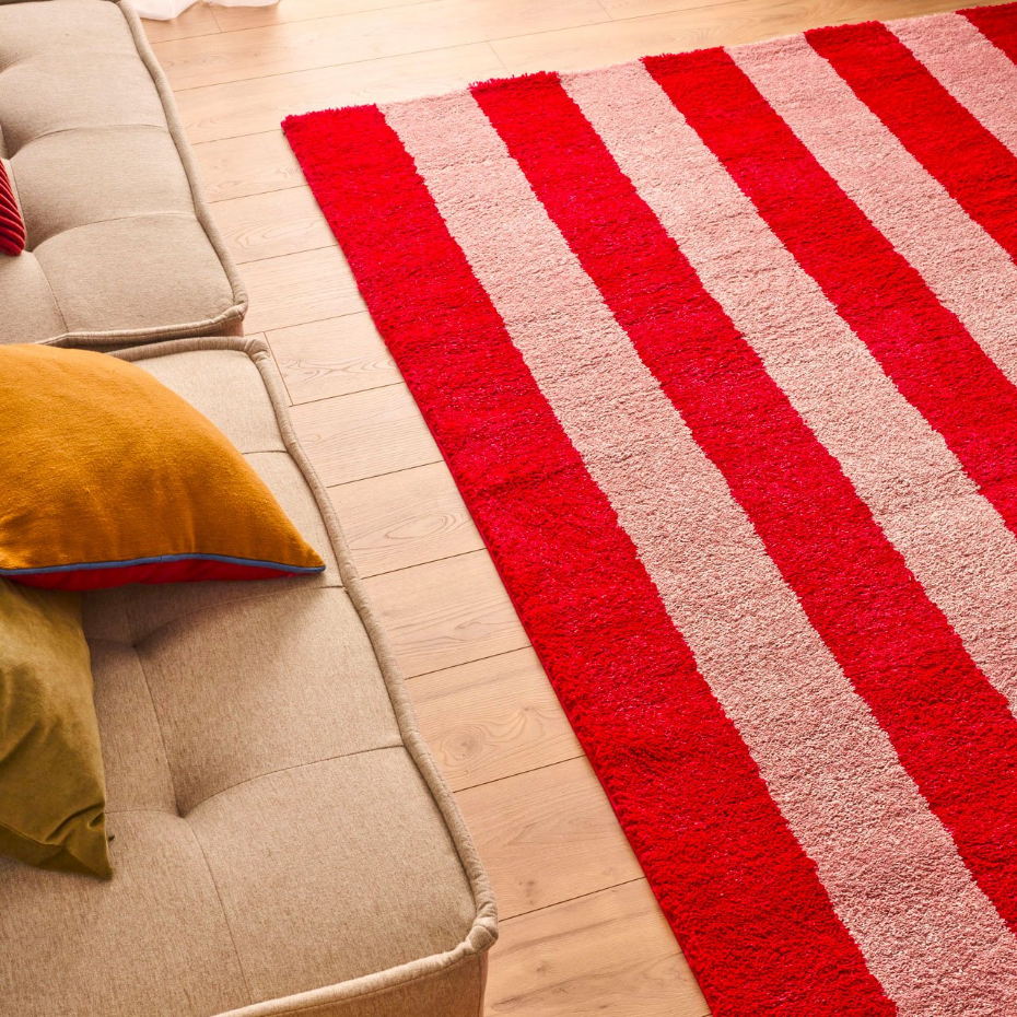 Tapis bicolore à rayures GROOVY
