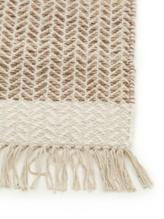 Tapis de couloir en laine tissé main KIM