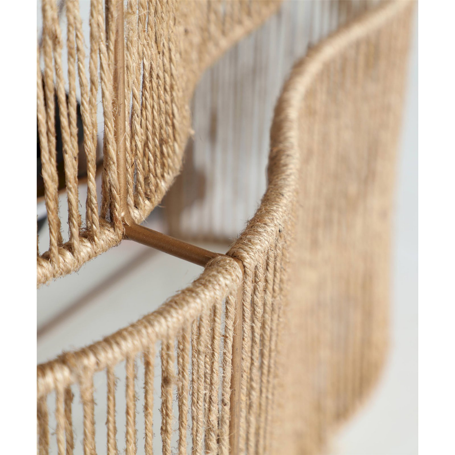 Applique murale en jute et fer