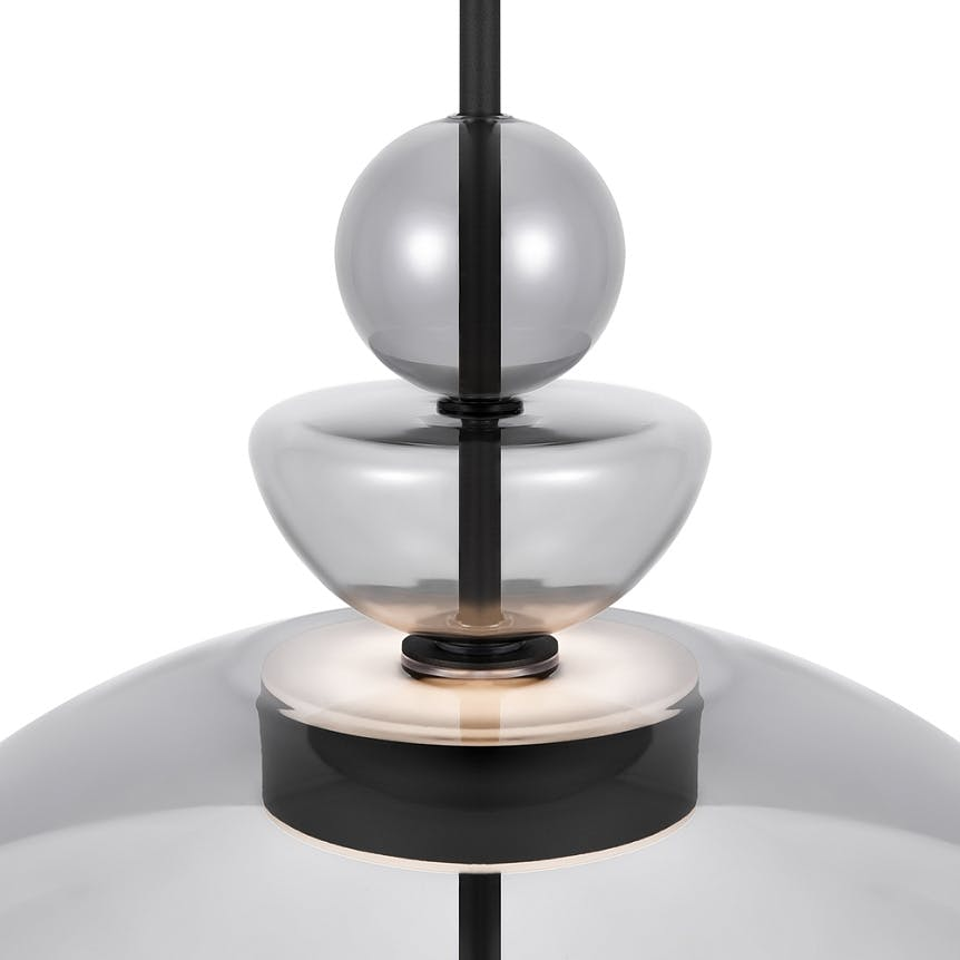 Suspension design en verre forme dôme NORA