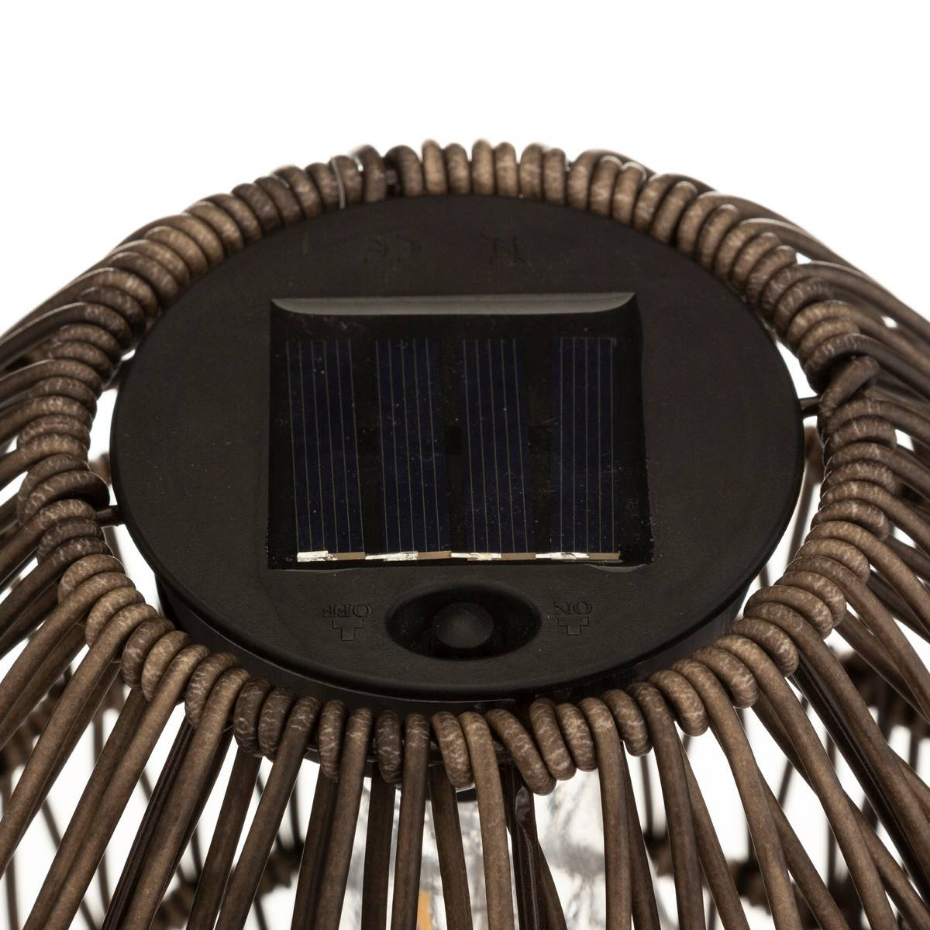 Lampe solaire d'extérieur osier tressé RAVI