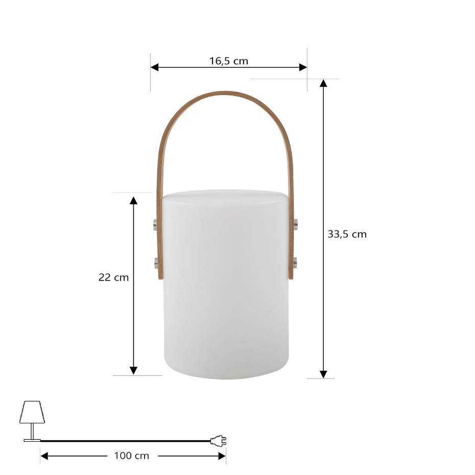 Luminaire de terrasse en bois moderneLED