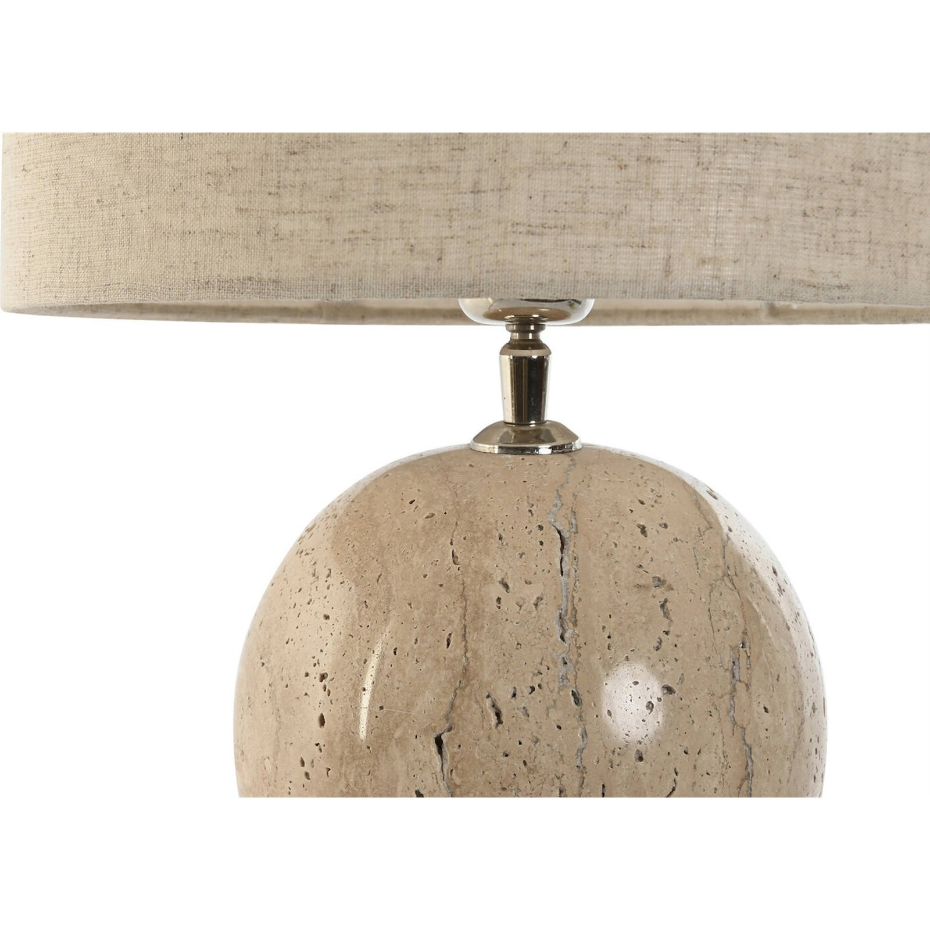 Lampe à poser en marbre et coton forme ronde Neoclasico