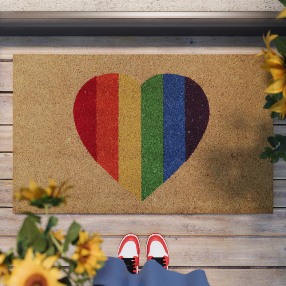 Paillasson motif  coco antidéparant ,  Home Is Where Your Heart Is