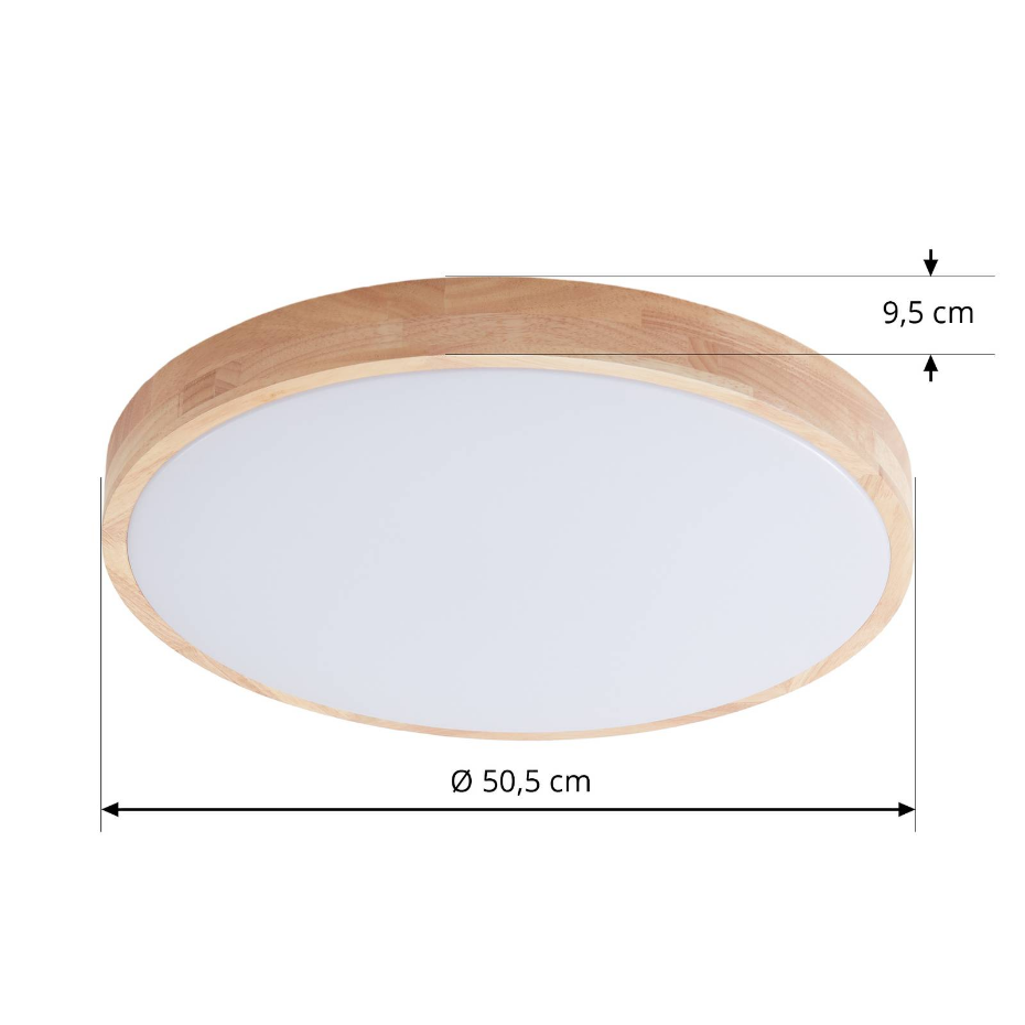 Plafonnier connecté en bois moderneLED