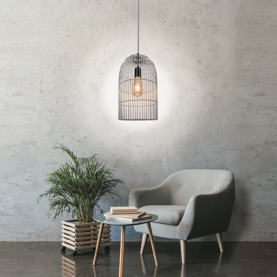 Suspension luminaire en métal filaire Cage - Diam. 20 cm