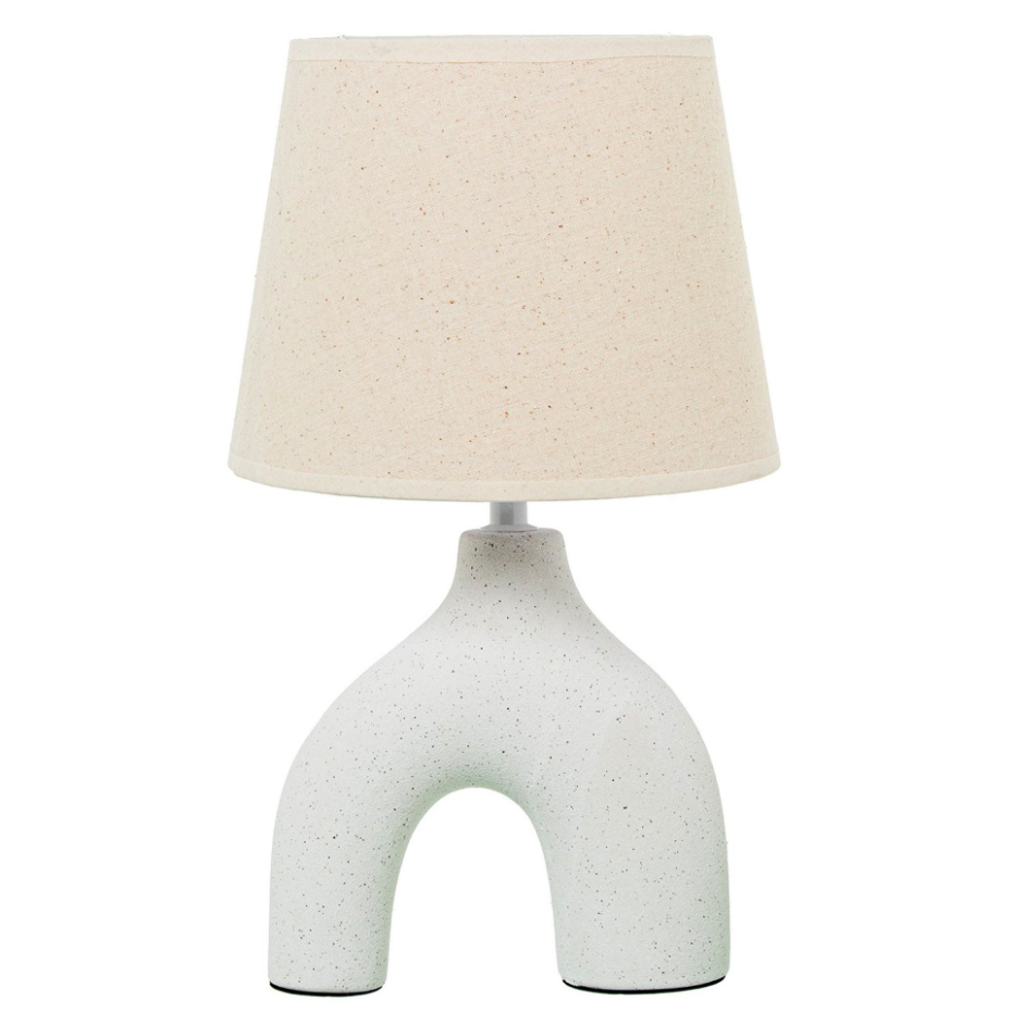 Lampe à poser design en céramique blanche 22x22x38.5cm