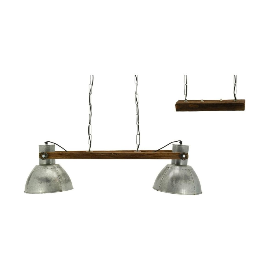 Suspension en bois recyclé et métal