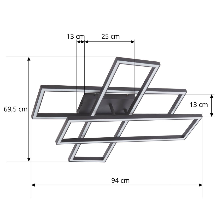 Plafonnier en métal moderneLED, Tjado