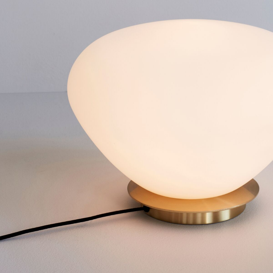 Lampe de table en fer et verre BEAN
