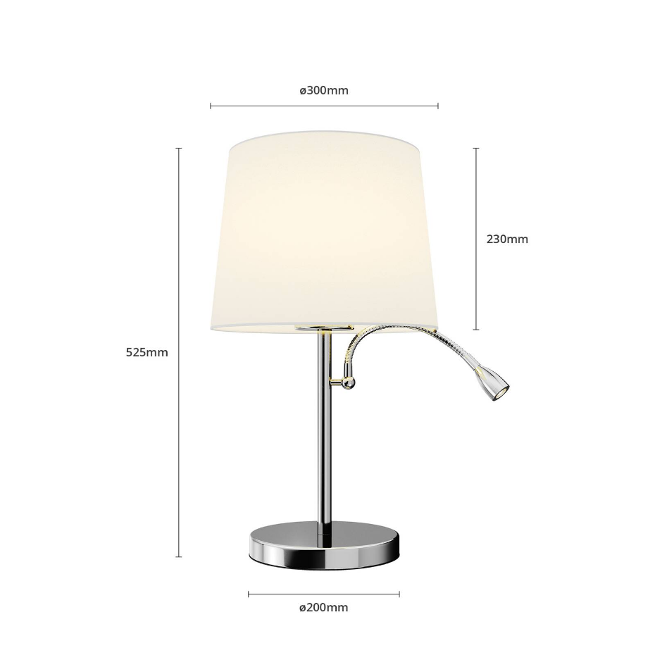 Lampe à poser en textile moderne, Benjiro
