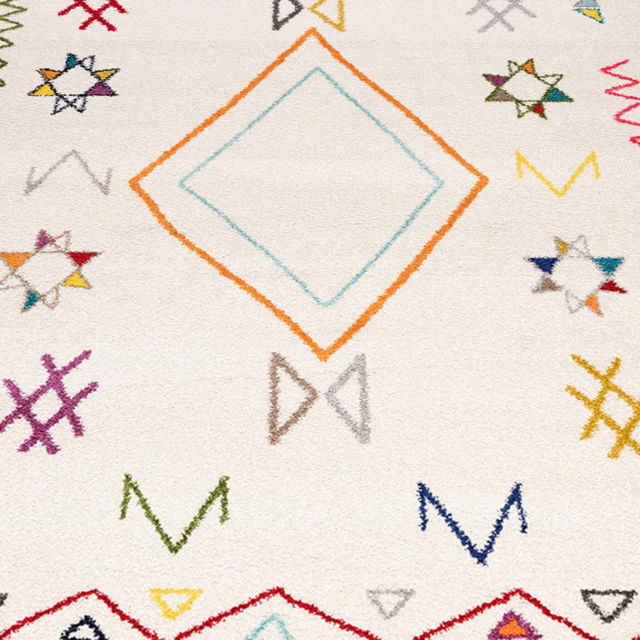 Tapis berbère tissé motif ethnic LYN5 JADIDA