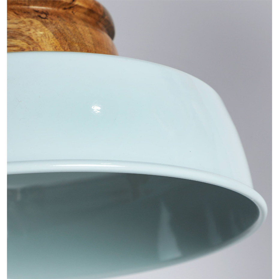Suspension contemporaine en fer et bois naturel