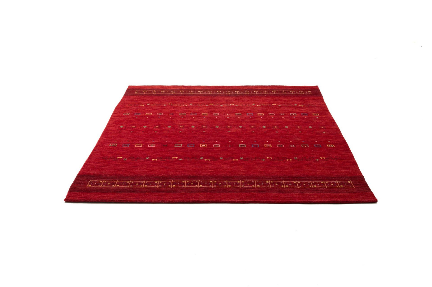 Tapis salon gabbeh Lori Dream Gold tissé main