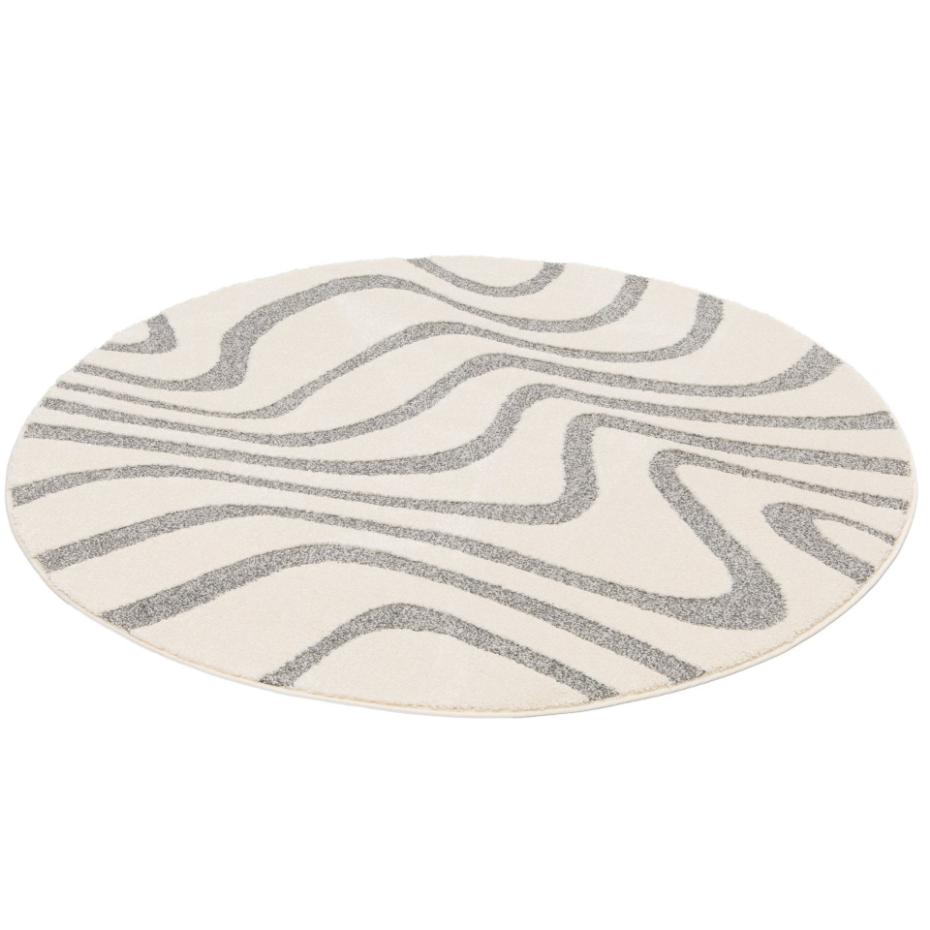 Tapis rond design avec effet relief NAYA
