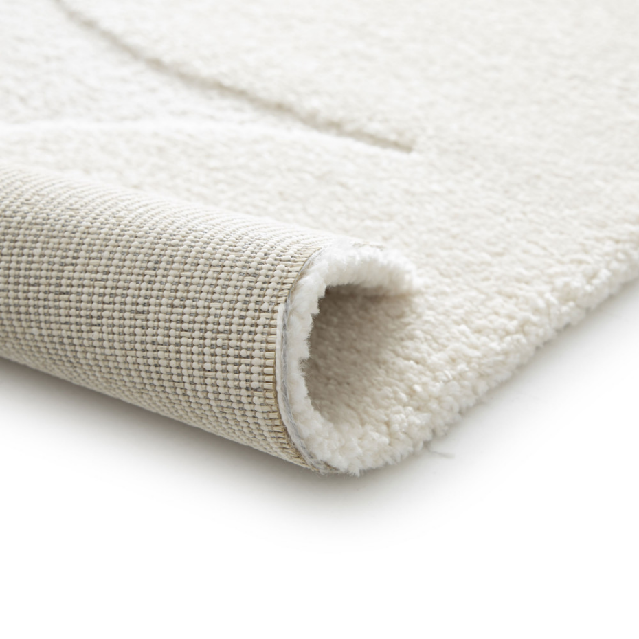 Tapis contemporain à motif floral en relief- FLOW