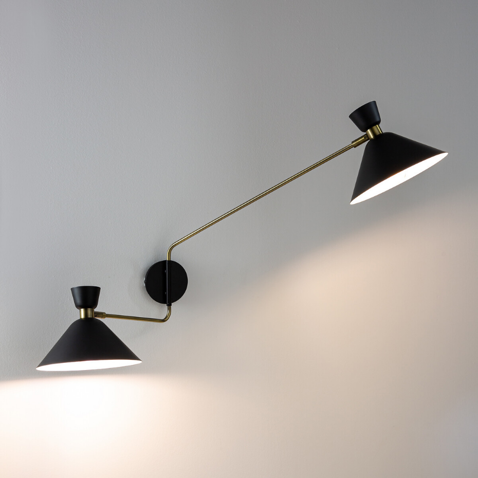 Applique double, laiton vieilli Zoticus
