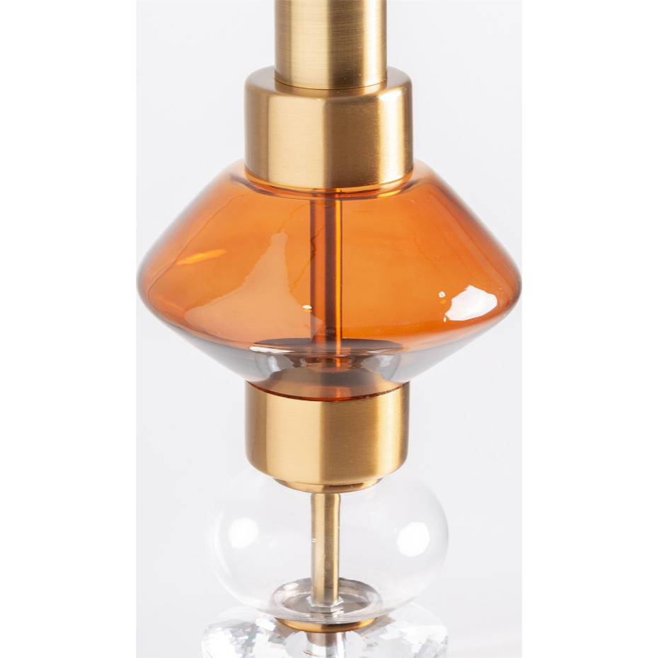 Lustre art déco en cristal fumé