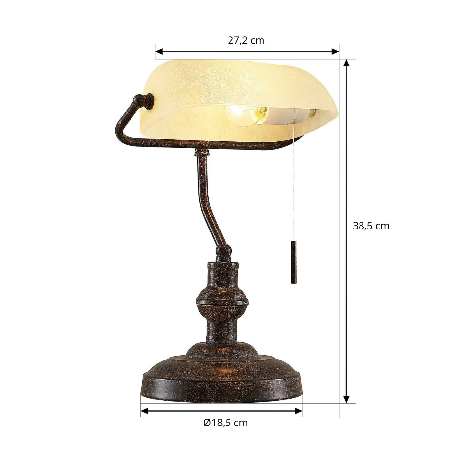 Lampe à poser en métal antique, Profina