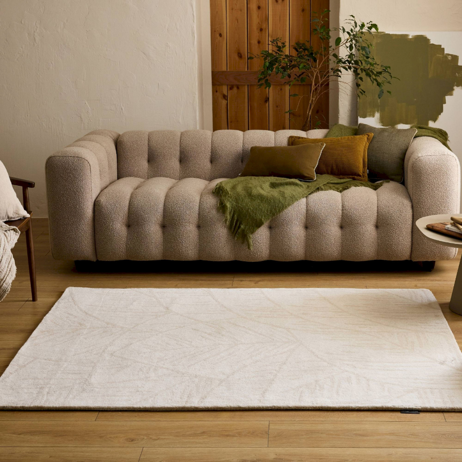 Tapis fait main en laine et coton Cèdre