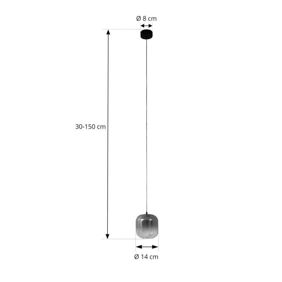 Suspension en verre moderneLED, Avelinra
